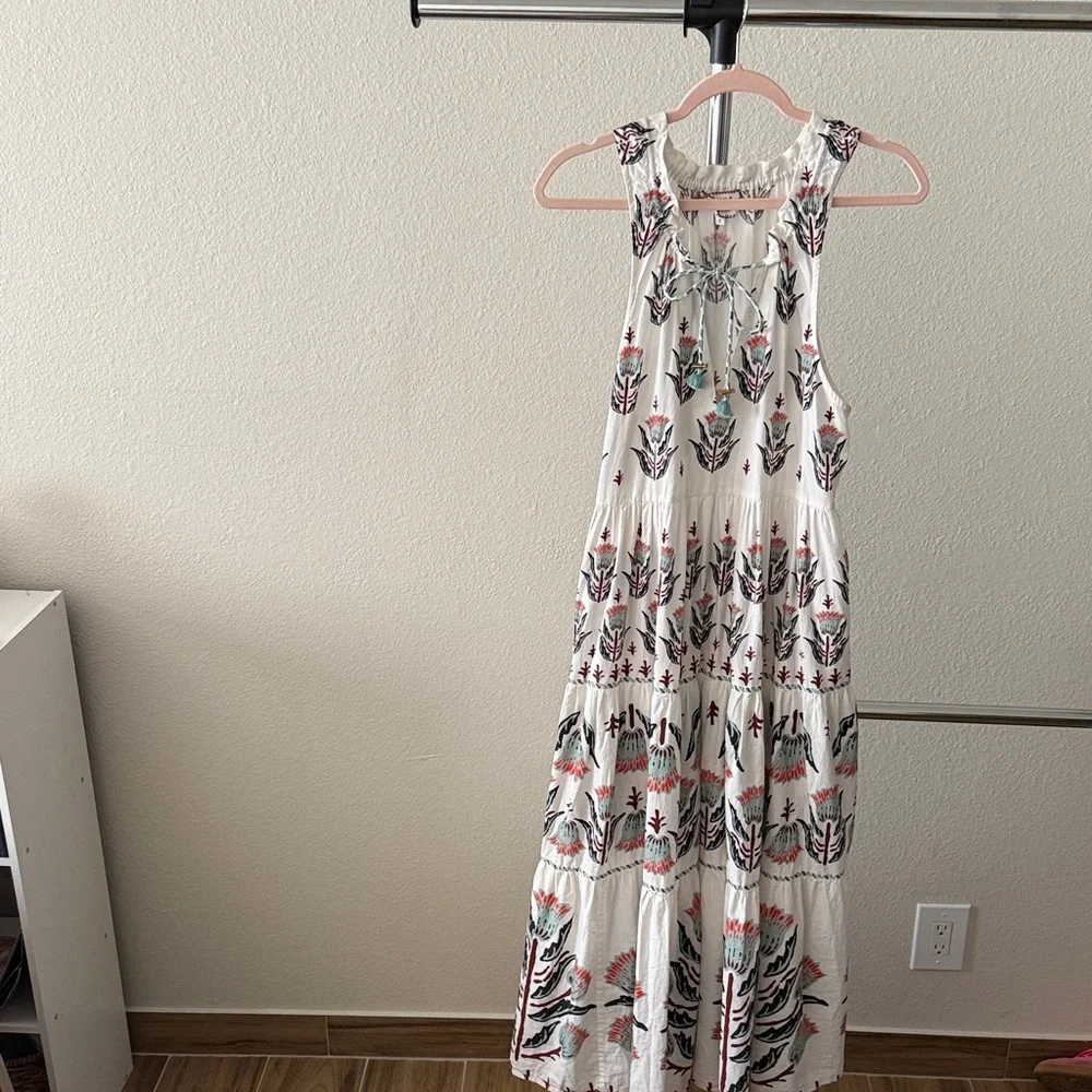 Omika Dress Floral Printed Paola Maxi Dress White Size S - Picture 2 of 6